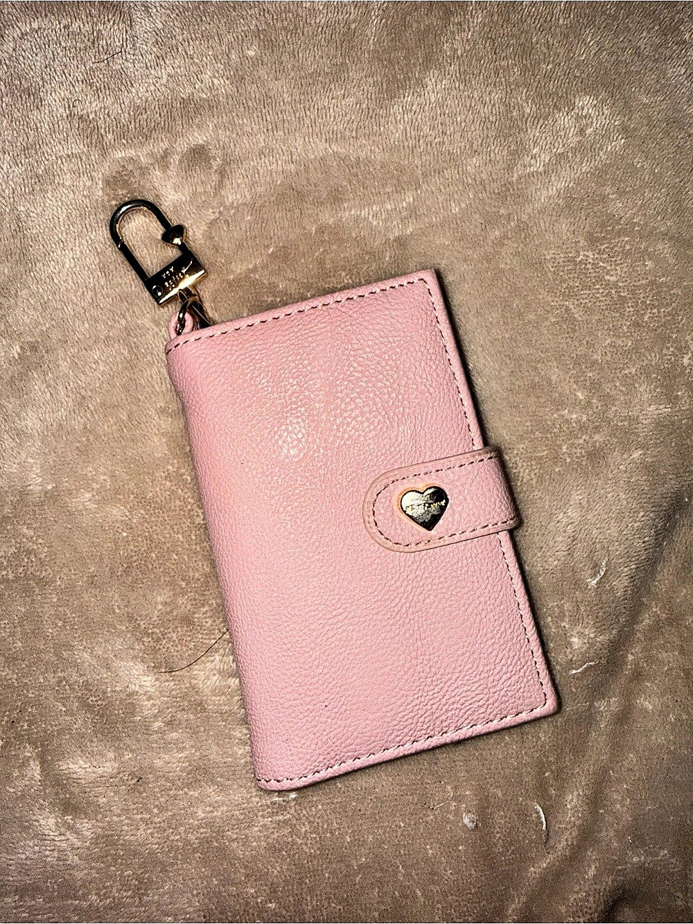 Betsey Johnson Xoleah Card Case Wallet Pink & Black